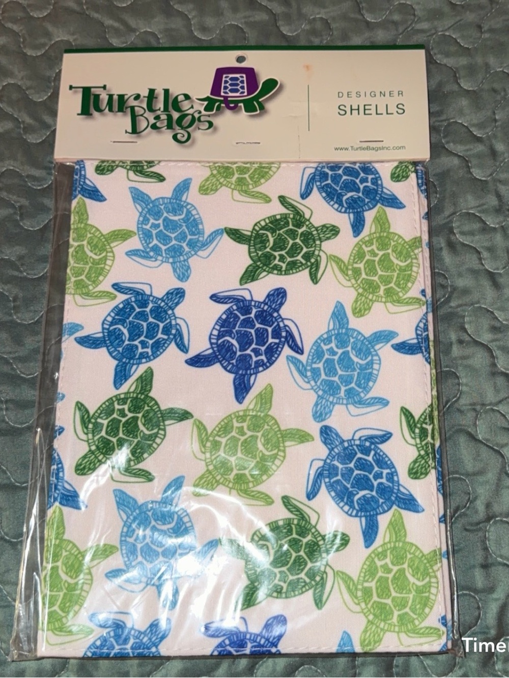 Turtle Bags Designer Shells  Bag - Blue & Green Turtle Print